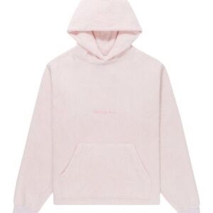 Morning News Pink Terry Towel Lounge Pullover Hoodie